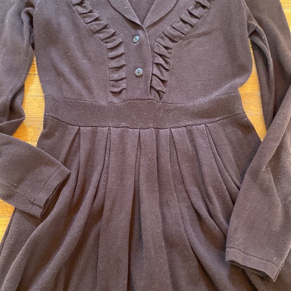 Chocolate Brown Sweater Dress Sz Sm - Picture 5 of 5